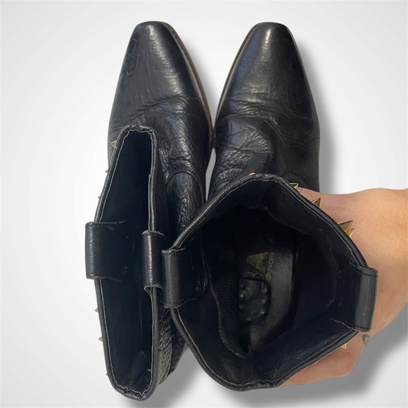 Genuine Leather Western Cowboys Spike Studs Booties - Picture 4 of 7